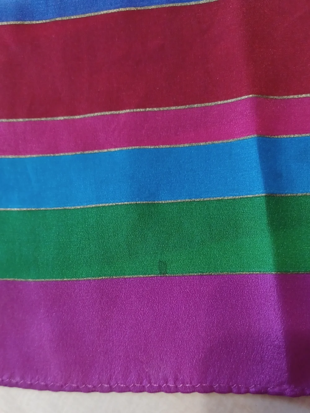 Vintage 1991 Liz Cliborne Silk Oblong Scarf 52×10 Made In Japan Polka Dot